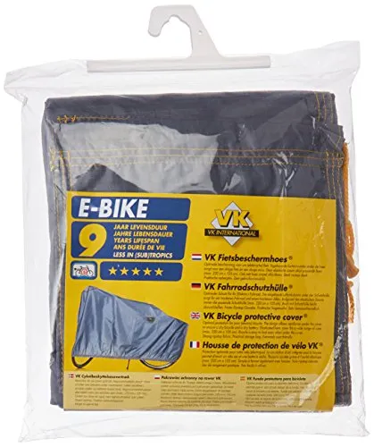 Vk International 2260050900 Fahrradschutzhülle, grau, 220 x 110 cm