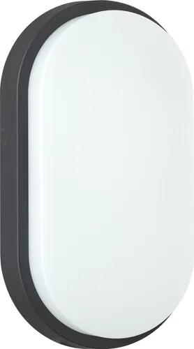 Oktaplex LED Ovalleuchte IP54 Kellerlampe schwarz Außenleuchte 3000K warmweiß 230V