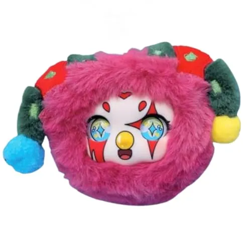 Kuscheltier Clown, niedliches Plüschtier für Kinder Erwachsene, Begleiter für Rucksack Ranzen Tasche, Sammelfigur, Stofftier Mutmacher Geschenk für Jungen Mädchen Freunde, Schlüsselanhänger 12cm