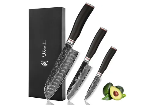 Wakoli Ebo 3er Damastmesser Set von Wakoli