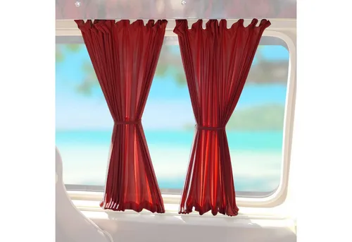 OMAC Autosonnenschutz MAß Vorhänge für Renault Trafic 2001-2014 - Rot, 6-teilig - Effektiver Sonnenschutz für Renault Trafic mit 6 maßgeschneiderten Vorhängen. Ideal für angenehme Temperaturen im Fahrzeug und einfachen Einbau. Maße: 18 x 13 cm.