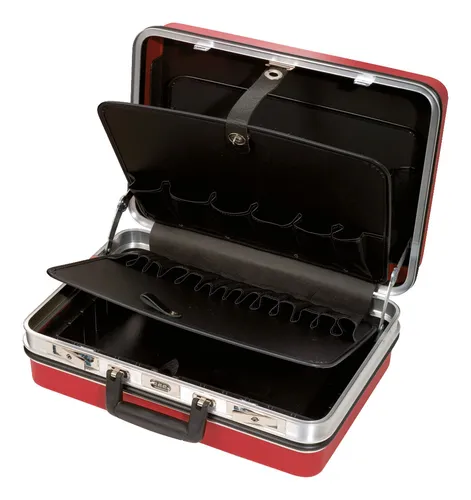 KS Tools Hartschalenkoffer, leer, rot 117.1810-99 - Robuster Werkzeugkoffer aus schlagfestem Kunststoff mit Aluminiumrahmen, ideal für individuelle Werkzeugbestückung und belastbar bis 30 kg.