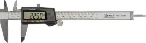 Connex Messschieber COXT710351, digital, 150mm aus Metall - Messschieber für präzise Innen-, Außen- und Tiefenmessungen mit großem LCD-Display und Nullpunkt-Einstellung. Ideal für Hobby und Beruf.