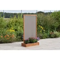 Merxx Sichtschutz mit Textilbespannung 90 x 45 x 171 cm Akazie/Textil