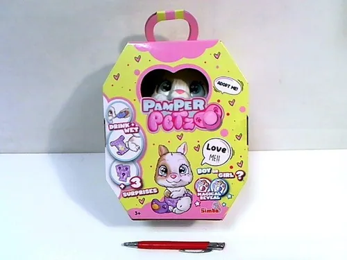Simba Pamper Petz Hase 105953052 - Interaktives Spielzeug mit Trink- und Nässfunktion, inkl. Überraschungen und magischer Geschlechtsbestimmung für Kinder ab 3 Jahren