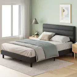 ZINUS Polsterbett Piper 140x200 cm - Stilvolles Polsterbett mit stabilem Stahlrahmen und Holzlattenrost für optimale Matratzenunterstützung. Kinderleichte Montage in unter einer Stunde und 5 Jahre Garantie für sorgenfreien Schlaf.