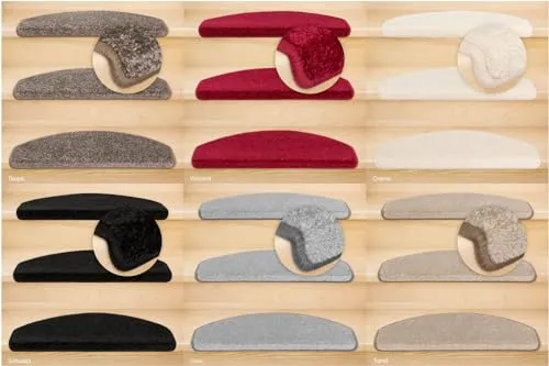 Kettelservice-Metzker Stufenmatte Fuerth Halbrund Trittfläche: 65x24cm Weinrot 1 Stück