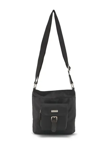 TOM TAILOR Umhängetasche schwarz - Stylische Handtasche aus 100% Nylon, leicht und strapazierfähig, perfekt für den Alltag oder besondere Anlässe.