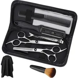 Friseurschere Set, 6,7 Zoll Haarschneideschere, Haarschere Effilierschere Set profi Hair Cutting Scissors für Damen Herren Kinder Haustiere, Frise...