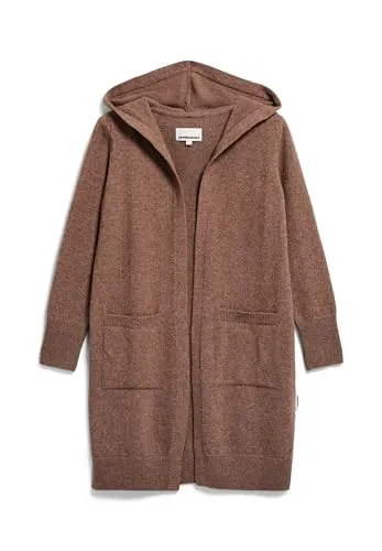Armedangels Cardigan WARMAA Damen - Strickjacke aus Bio-Woll Mix - Cardigan aus Bio-Wolle und Bio-Baumwolle, mit gemütlicher Kapuze und praktischen Taschen. Der Relaxed Fit sorgt für hohen Tragekomfort – ein vielseitiges Basic für jede Garderobe.