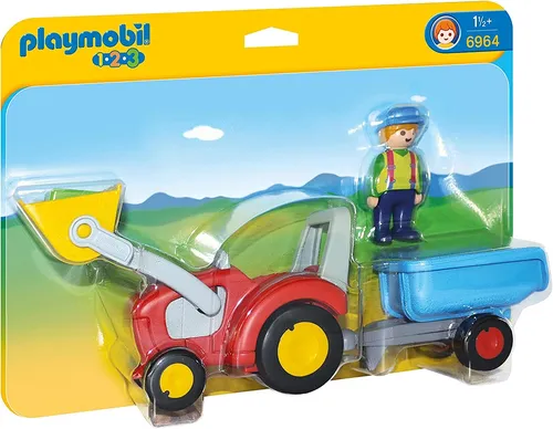 Produktbild PLAYMOBIL 6964 Traktor mit Anhänger