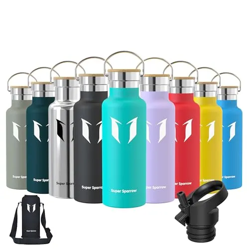 Super Sparrow Trinkflasche Edelstahl in türkis von Super Sparrow