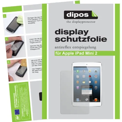 dipos I 2X Schutzfolie matt kompatibel mit Apple iPad Mini 2/3 Folie Displayschutzfolie