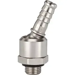 Riegler Schlauchtülle, Messing vernickelt, drehbar, G 1/4 AG, LW 10