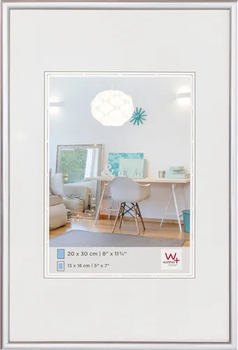 Kunststoffrahmen NEW LIFESTYLE - 28x35 cm - silber in silber von Walther