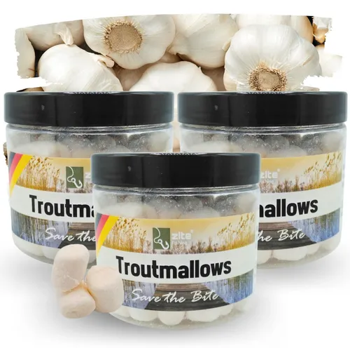 Zite Kunstköder Troutmallows-Set 8 Aromen 3x40g Forellenköder, Intensives Aroma & leuchtende Farben