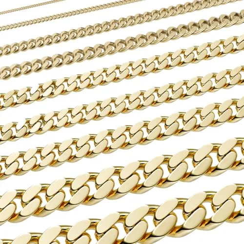 hoplo holzenplotz Panzerkette Halskette 585-14 Karat Gold Auswahl, Länge:55, Kette_Breite:2.1 mm