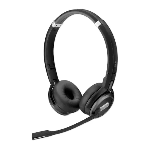 SENNHEISER IMPACT SDW 60 HS - Kabelloses DECT Headset - Headset mit aktiver Rauschunterdrückung, ideal für ungestörte Gespräche im Büro oder Home Office.