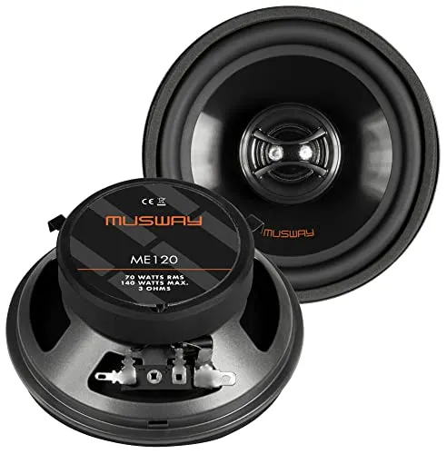 MUSWAY ME-120 2-Wege Koax-Lautsprecher 12 cm - Car-HiFi-Lautsprecher mit beeindruckendem Bass und 70 Watt Sinusleistung, ideal für kraftvollen Sound im Auto.