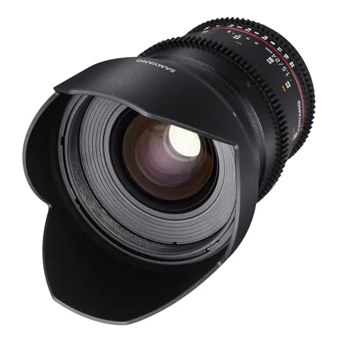 Samyang MF 24mm T1,5 Video DSLR II für Canon EF - Hochwertiges Videoobjektiv mit manueller Fokussierung und einer maximalen Blende von 1,5, ideal für kreative Filmprojekte und beeindruckende Bildqualität.