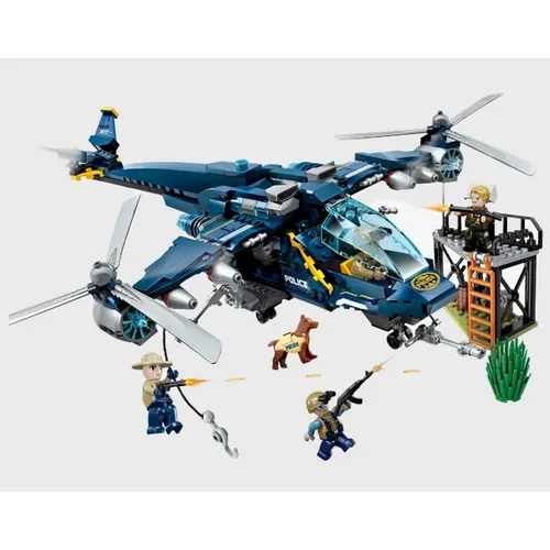 BlueBrixx 107131 Waldpolizei: Polizei-Kampfhubschrauber Teileanzahl: 402