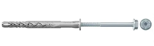 Fischer SXRL 10x200 FUS Rahmendübel mit Sechskantschraube - Dübel für sichere Befestigungen, 10x200 mm, ideal für hohe Lasten, inklusive 50 Stück, verzinkt für zusätzlichen Korrosionsschutz.
