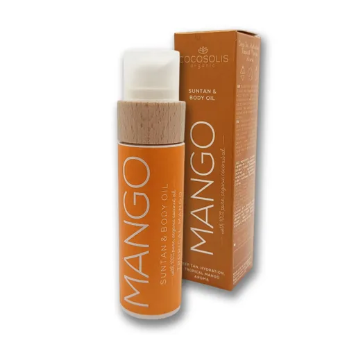 COCOSOLIS Mango Sonnen- & Körper Öl 110 ml Bio-Bräunungsöl tropischer Mangoduft
