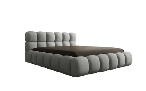 Luxusbetten24 Designer Polsterbett Boston Bouclé, Hellgrau in grau von Luxusbetten24