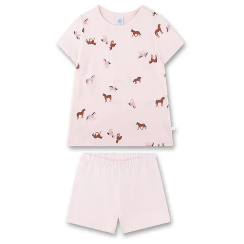 Sanetta Kid's Pyjama Short AOP 233565 - Schlafanzug für Mädchen - Bequemer kurzer Schlafanzug mit süßem Pferdeprint, aus 100% Baumwolle für besten Tragekomfort - Ideal für süße Träume!