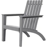 COSTWAY Adirondack Stuhl aus Akazienholz, Grau, bis 160 kg belastbar - Gartenstuhl aus robustem Akazienholz, ergonomisch gestaltet für maximalen Komfort und ideal für Terrassen und Gärten. Schnelle Montage und einfache Reinigung.