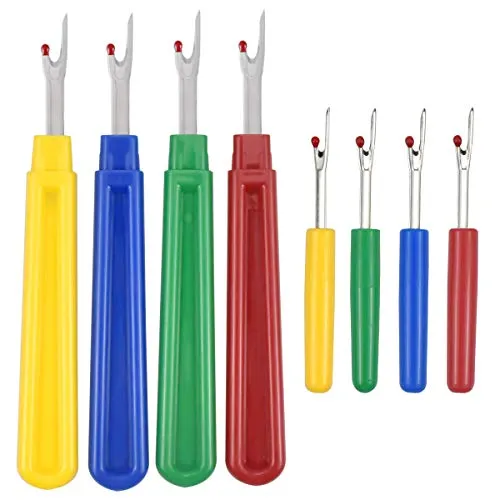 kissral Nahttrenner 8 Stück 2 Größen Fadenentferner Professional Fadenschere Nähwerkzeuge mit Schutzhülle zum Entfernen von unerwünschten Säumen und Nähten