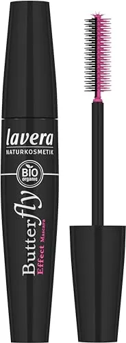 lavera Butterfly Effect Mascara Beautiful Black Wimperntusche ∙ Farbe black schwarz ∙ Volumen, Schwung & Definition ∙ Natural & innovative Make up ✔ vegan ✔ Bio Pflanzenwirkstoffe ✔ Naturkosmetik ✔ Augen Kosmetik 1er Pack (1 x 11 ml)