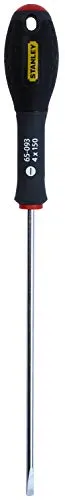 Stanley FatMax Schraubendreher Schlitz, Parallelspitze 4mm, 150mm Schwertlänge, Chrom-Vanadium, Soft-Grip, 0-65-093