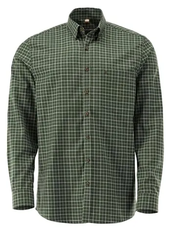 TOM COLLINS Langarm Hemd mit Button-Down-Kragen Keged, Größe:43/44, Farbe:trachtengrün