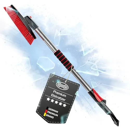Heyner SnowStar XXL Pro Teleskop Schneebesen Eiskratzer - Eiskratzer & Schneebürste, ausziehbar bis 160cm für müheloses Entfernen von Schnee und Eis, ideal für Autos und große Flächen.