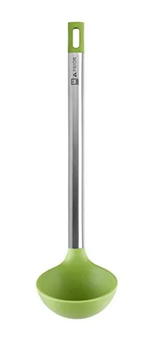 BRA Prior | Küchentopf, geeignet für den Kontakt mit Lebensmitteln, Edelstahl 18/10 und Silikon, Grün und Silber, 32 cm