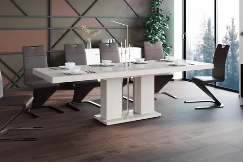 Design Esstisch HLE-111 Hochglanz ausziehbar Tisch Esszimmer 160 - 256