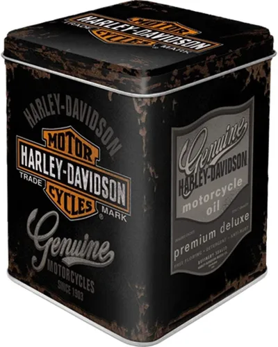 Nostalgic-Art - Teedose Vorratsdose Gewürzdose - Harley-Davidson Genuine Logo