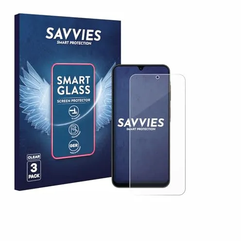 Savvies 3 Stück Panzer Schutz Glas für Samsung Galaxy A26 5G 9H Schutzfolie HD Klar, Blasenfrei, Anti-Fingerabdruck, Stoßfest, Displayschutz