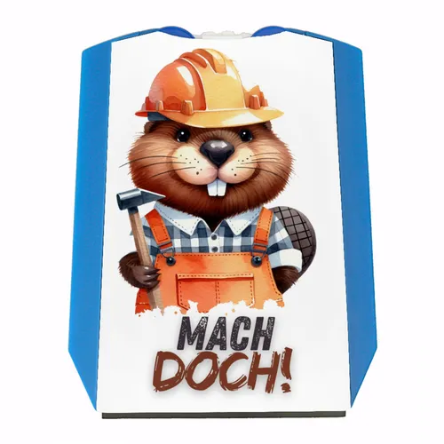 Biber Parkscheibe mit Spruch Mach doch