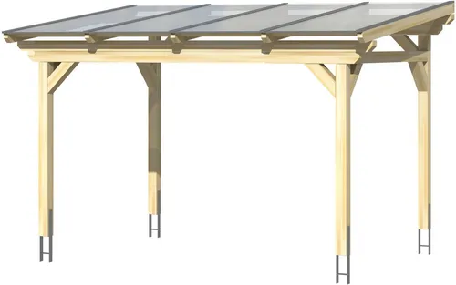 Terrassenüberdachung SKAN HOLZ Sanremo 434x300 cm - Eiche hell - Markisen & Terrassenüberdachungen - Hochwertige Holzterrassenüberdachung für optimalen Wetterschutz und stilvolle Gestaltung Ihrer Terrasse.
