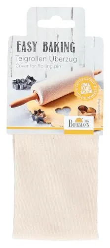 Birkmann Easy Baking Teigrollenbezug - Teigroller Bezug aus Baumwolle, waschbar bei 30°C, ideal für sauberes und angenehmes Backen in der Küche.