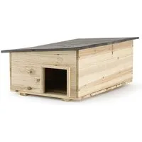 Moorland Igelhaus Winterfest aus Holz 54×38 cm