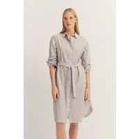 Bugatti Damen Hemdblusenkleid mit Bindegürtel in braun von Bugatti