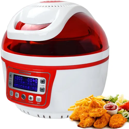 Syntrox Germany Turbo-Heißluftfritteuse - 10 Liter Garraum, fettfreies Frittieren mit 20 Automatik-Programmen und LED-Display, ideal für abwechslungsreiche Mahlzeiten