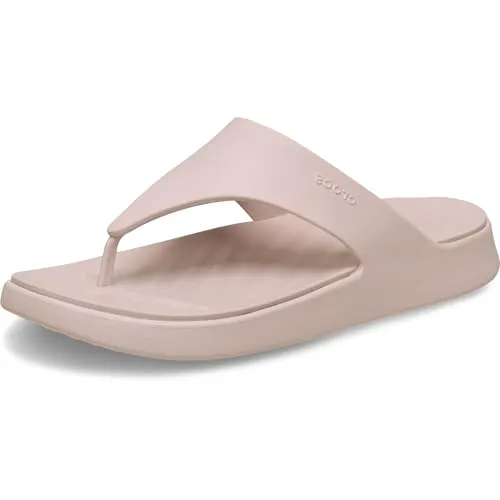 Crocs Getaway Triangle Flip Zehensandale in Rosa - Damen, Größe 42-43 - Erlebe den innovativen Komfort der Crocs Getaway Kollektion mit Free Feel Technology. Diese leichte Sandale bietet optimale Bewegungsfreiheit und ist ideal für jeden Anlass. Einmal getragen, möchte man sie nie wieder ausziehen!
