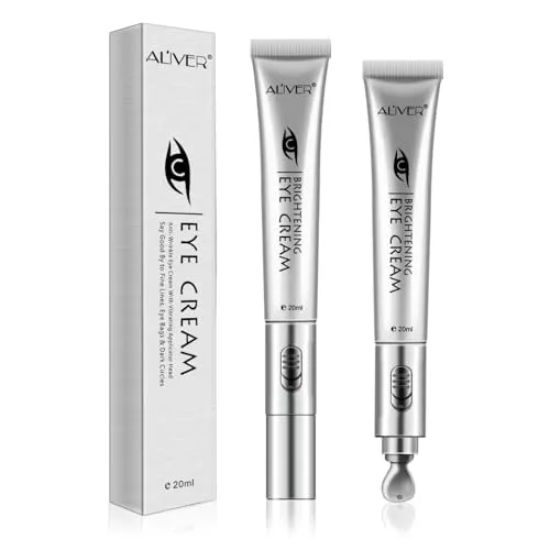 P-Beauty Augencreme 20ml mit Vibrationsmassagegerät | Hyaluronsäure & Kollagen | schwingender Applikatorkopf | Anti-Aging | Massagefunktion | Für Tränensäcke, Augenringe und Falten