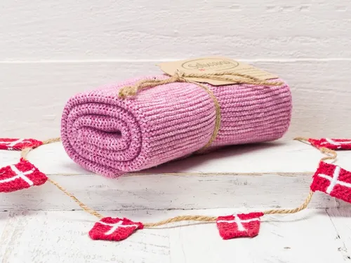 Solwang Küchentuch ROSA MELIERT gestrickt ORGANISCH Geschirrtuch Handtuch Gäste