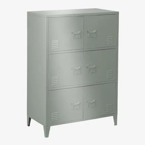 Produktbild SKLUM 6-türiger Spindschrank aus Stahl Pohpli