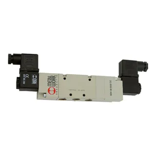 Produktbild Riegler 5/3-Wegeventil, elpn, ext. Steuerl., Mitte geschl., G 1/2, 24 VDC